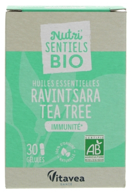 Vitavea Nutri'SENTIELS BIO Huiles Essentielles Ravintsara Tea Tree 30 Gélules