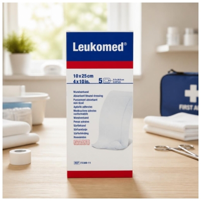 Essity Leukomed 5 Absorberande Non-Woven Förband 10 x 25 cm