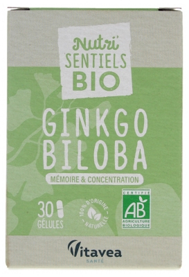 Vitavea Nutri'SENTIELS BIO Ginkgo Biloba Bio 30 Gélules