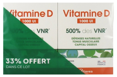 Vitavea Vitamine D 1000 UI Lot de 2 x 90 Comprimés