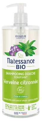 Natessance Șampon Duș Tonifiant Verbină Lămâiță Bio 1 L