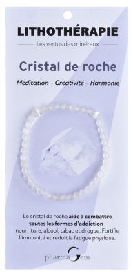 PharmaGem Lithothérapie Bracelet Cristal de Roche 4 mm