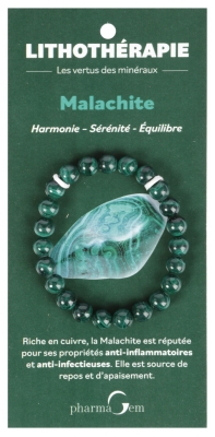 PharmaGem Lithotherapie Armband Malachit 8 mm