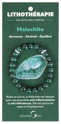PharmaGem Lithothérapie Bracelet Malachite 8 mm