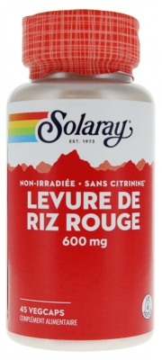 Solaray Levedura de Arroz Vermelho 600 mg 45 Cápsulas Vegetais