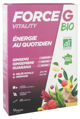 Vitavea Force G Vitality Daily Energy Organic 20 Ampolle