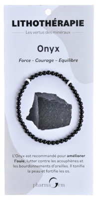 PharmaGem Lapiidinterapi Armbånd Onyx 4 mm