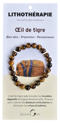 PharmaGem Litoterapi Armband Tigeröga 8 mm