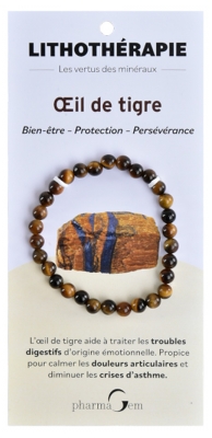 PharmaGem Litoterapia Ojo de Tigre Pulsera 6 mm