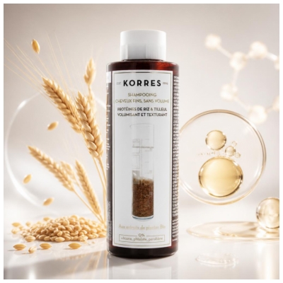 Korres Šampūns Smalkiem Matiem Bez Apjoma 250 ml