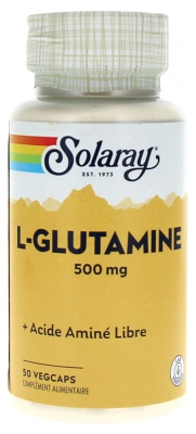 Solaray L-Glutamina 500 mg 50 Cápsulas Vegetais