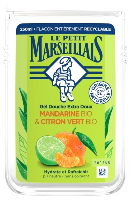 Le Petit Marseillais Gel Douche Extra Doux Mandarine & Citron Vert Bio 250 ml