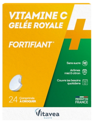 Vitavea Vitamine C + Gelée Royale Fortifiant 24 Comprimés à Croquer