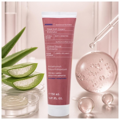 Korres Aptekační Divoká Růže Jemný Exfoliační Krém 150 ml
