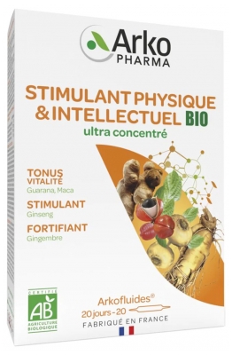 Arkopharma Arkofluides Fizinis ir Intelektinis Stimuliatorius Bio 20 Ampulės