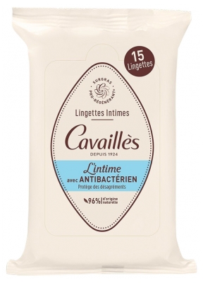 Rogé Cavaillès Lingettes Intimes Antibactérien 15 lingettes