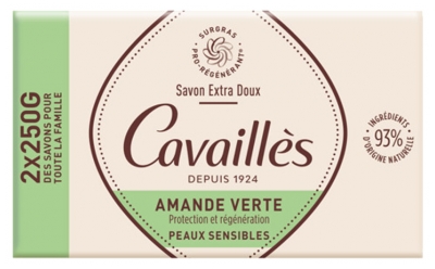 Rogé Cavaillès Savon Extra Doux Amande Verte Lot de 2 x 250 g