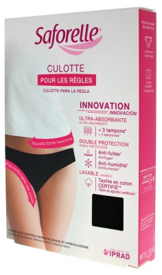 Saforelle Black Panty for Menstruations - Size: S