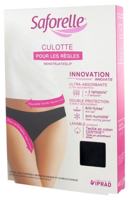 Saforelle Black Panty for Menstruations - Size: 38