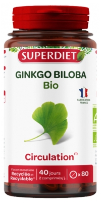 Superdiet Ginkgo Biloba Organic 80 Tabletek