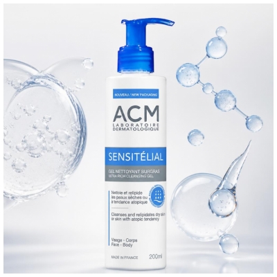 Laboratorij ACM Sensitélial Gel za čiščenje z dodatno maščobo 200 ml