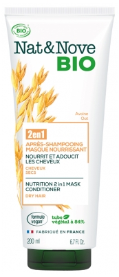 Nat&Nove Bio 2en1 Après-Shampoing Masque Nourrissant Avoine 200 ml