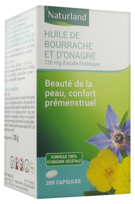 Naturland Borretsch- und Nachtkerzenöl Bio 200 Kapseln