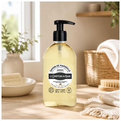 Le Comptoir du Bain Savon de Marseille Surgras Amande Douce 500 ml