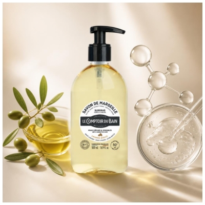 Le Comptoir du Bain Savon de Marseille Surgras Amande Douce 500 ml