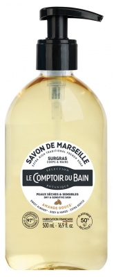 Le Comptoir du Bain Superodtłuszczone Mydło Marsylskie Słodki Migdał 500 ml