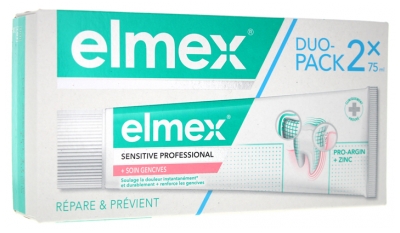Elmex Sensitive Professional + Soin Gencives Lot de 2 x 75 ml