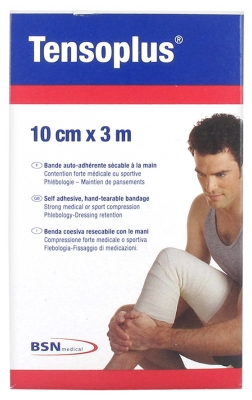 Essity Tensoplus Självhäftande Band Klippbart För Hand 10 cm x 3 m