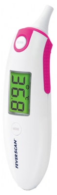 FEVERSCAN Thermomètre Médical à Infrarouge 6en1 - Couleur : Rose