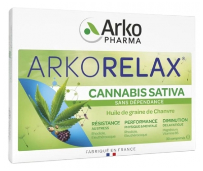 Arkopharma Arkorelax Cannabis Sativa 30 Comprimés
