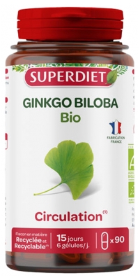 Superdiet Ginkgo Biloba Bio 90 Cápsulas