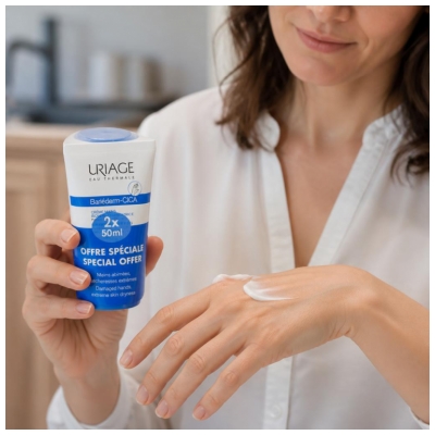 Uriage Bariéderm Cica Cremă de Mâini Izolantă Reparatoare Set de 2 x 50 ml
