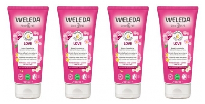 Weleda Love Harmonizing Shower Cream Set mit 4 x 200 ml