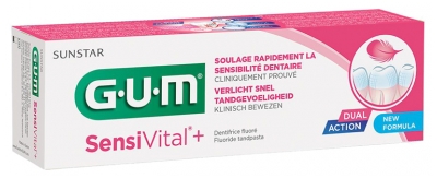 GUM Sensivital+ Dentífrico con Fluoruro 75 ml