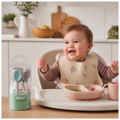 Béaba 10 Set di Posate Ergonomiche da 8 Mesi in su