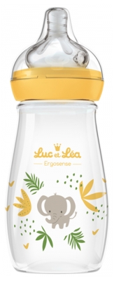 Luc et Léa Ergosense Butelka Antykolkowa 270 ml Medium Flow 2 Miesiące i + - Kolor: Źółty