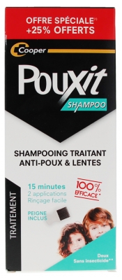 Pouxit Shampoing Traitant Anti-Poux & Lentes 200 ml + 50 ml offerts
