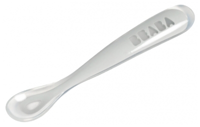 Béaba 1st Meal Silicone Spoon 4 Months and + - Colour: Grey