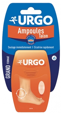 Urgo Urgo Ampoules Traitement Talon 5 Pansements Grand Format