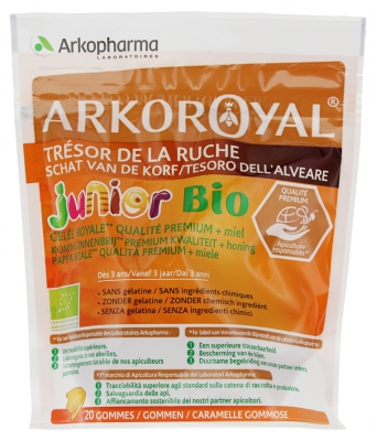 Arkopharma Arko Royal Trésor de la Ruche Gelée Royale Qualité Premium Junior Bio 20 Gommes