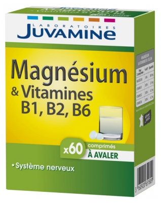 Juvamine Magnésium & Vitamines B6 B2 B1 60 Comprimés