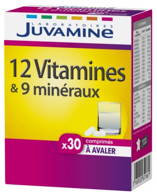 Juvamine 12 Vitaminov & 9 Mineralov 30 Tablet