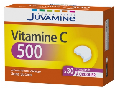 Juvamine Vitaminas C 500 30 kramtomosios tabletės