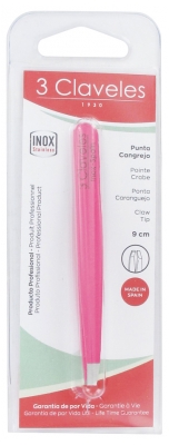 3 Claveles Pincet Krabbeformet Spids Farve 9 cm - Farve: Rose