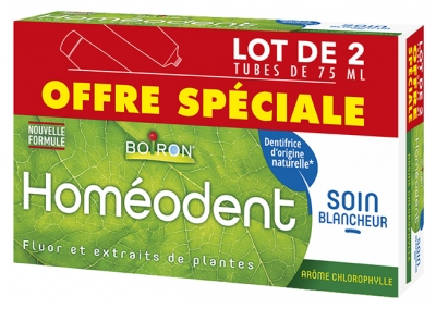 Boiron Homéodent Tratamiento Blanqueador Clorofila Lote de 2 x 75 ml