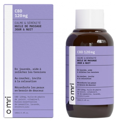Omri Dienos & Nakties Masažinis Aliejus CBD 120 mg 100 ml